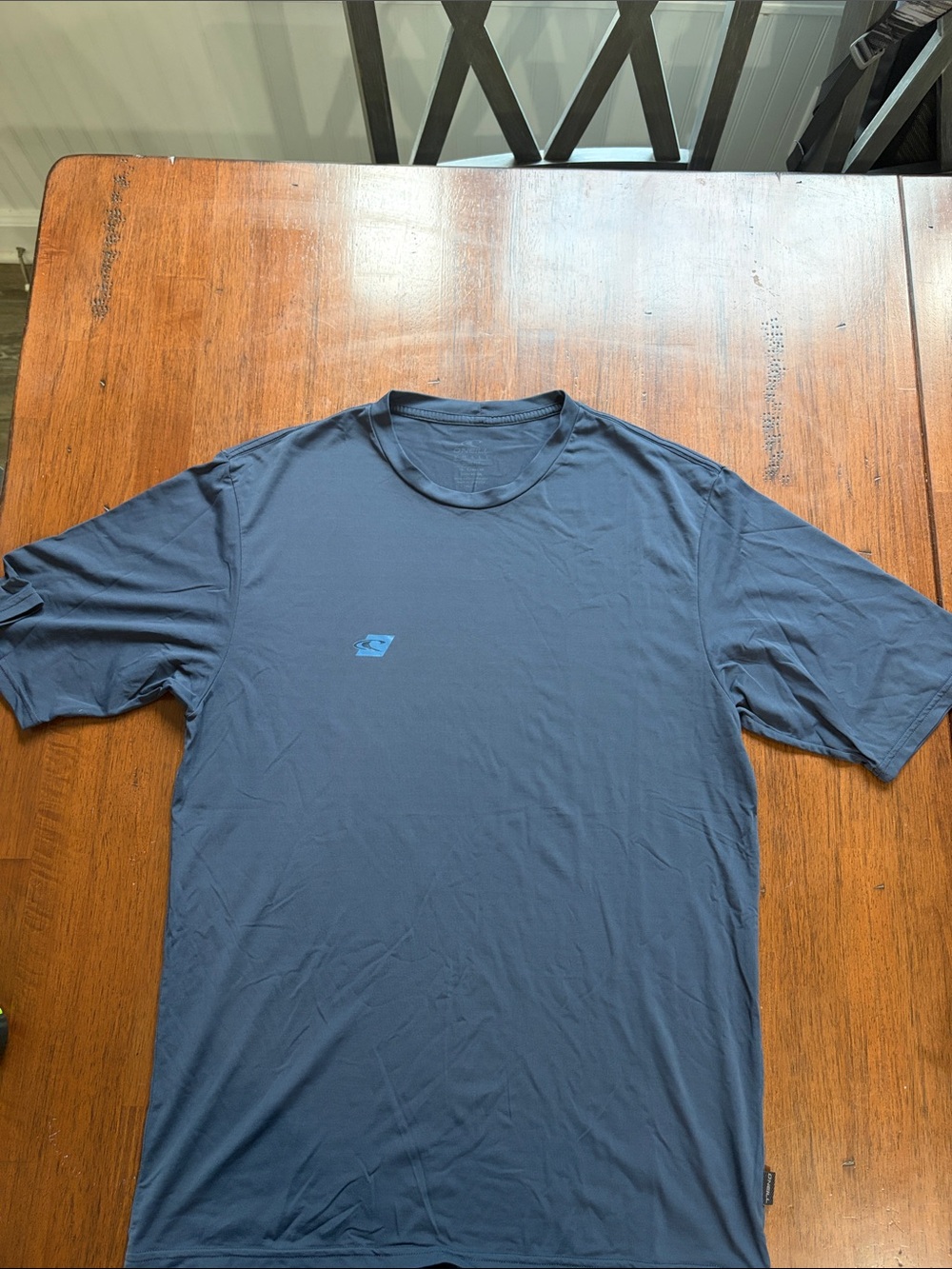 O'Neill Navy Short-Sleeve upf water shirt with Subtle Logo